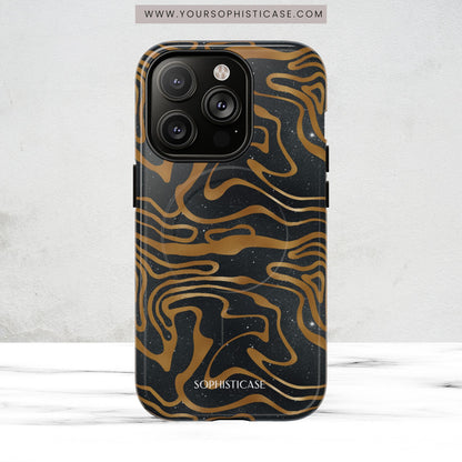 Cosmic Gold in Black - iPhone Magsafe Case
