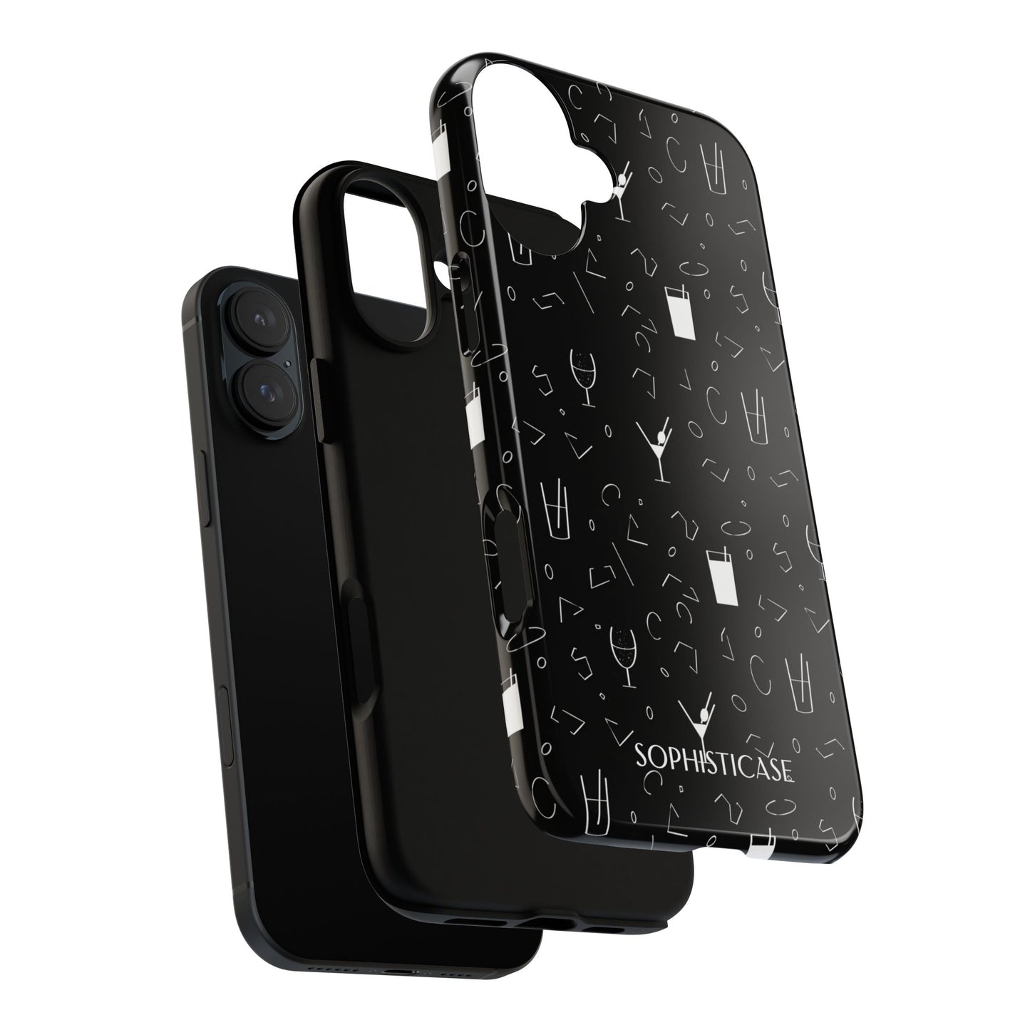 Cocktail Hour in Black - iPhone Case