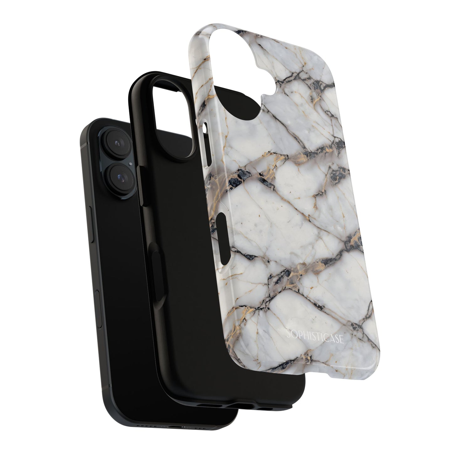 Marble Opulence in Cracked Beige - iPhone Case, Samsung Galaxy Case, Google Pixel Case