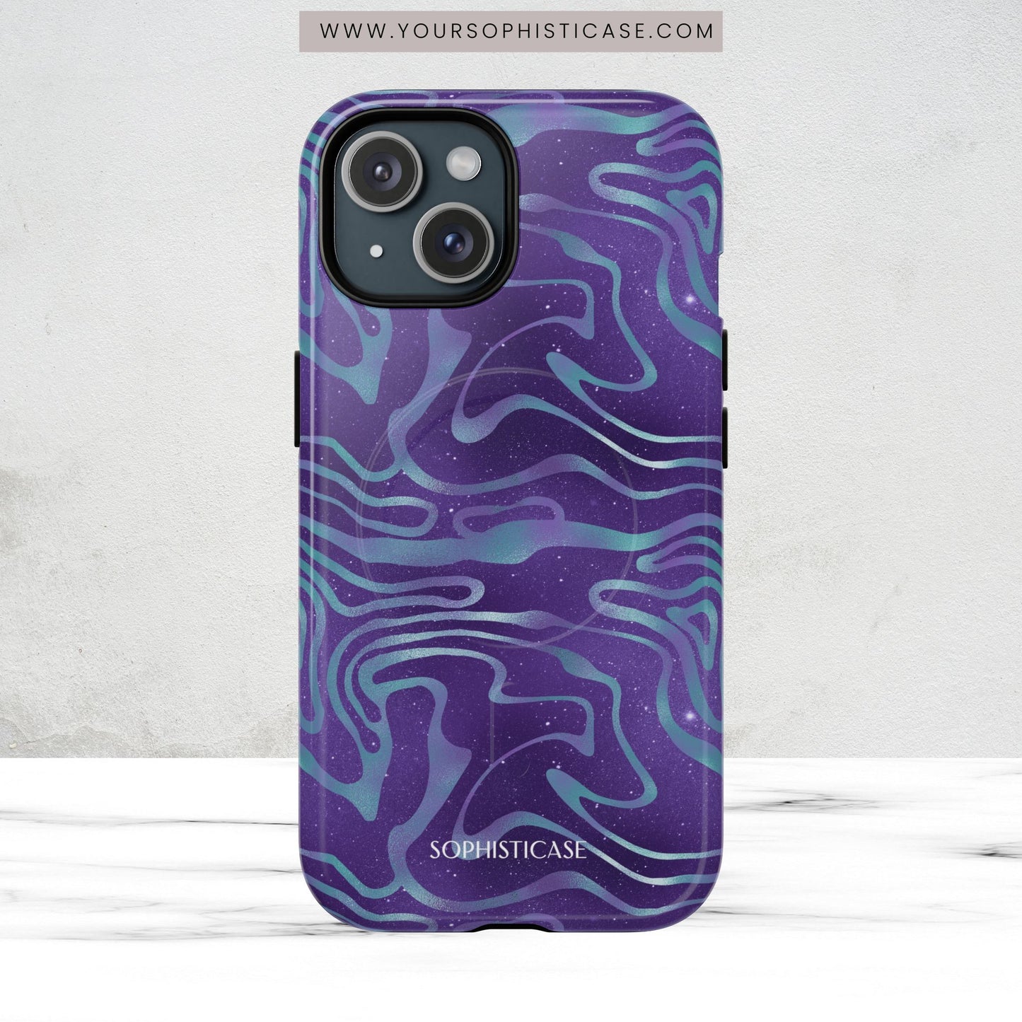 Cosmic Gold in Blue & Purple - iPhone Magsafe Case