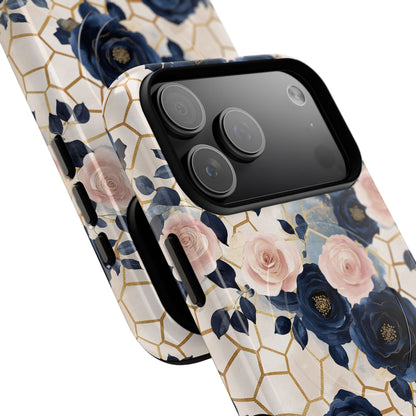 Royal Floral in Navy Hive - iPhone Magsafe Case