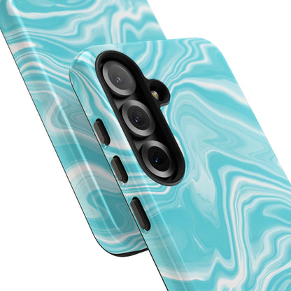 Liquid Dreams in Aqua - Tough Phone Case