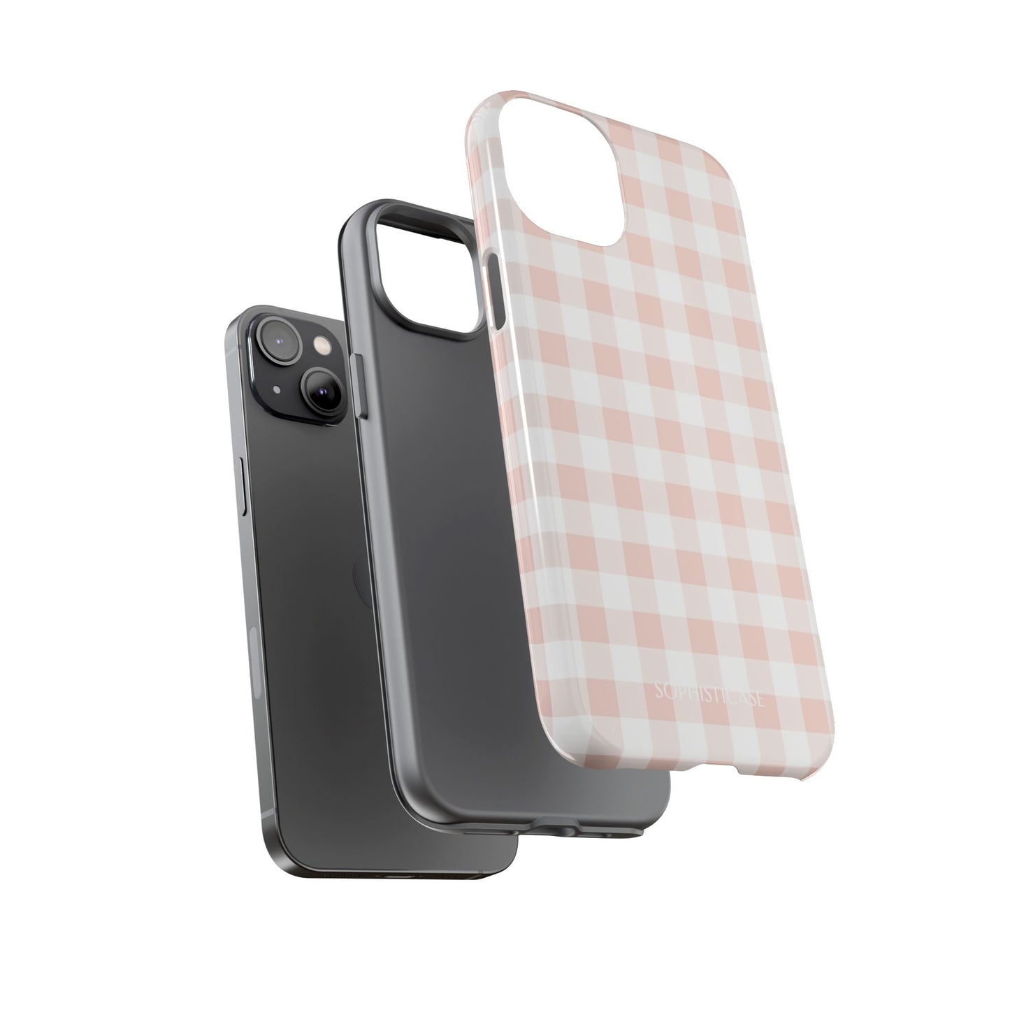 Gingham in Neutral Beige - Tough Phone Case