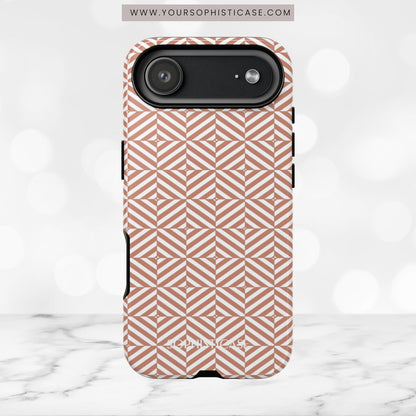 Illusions in Light Brown - iPhone Case