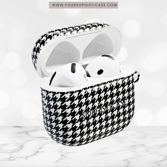 AirPod Cases - Houndstooth in Black