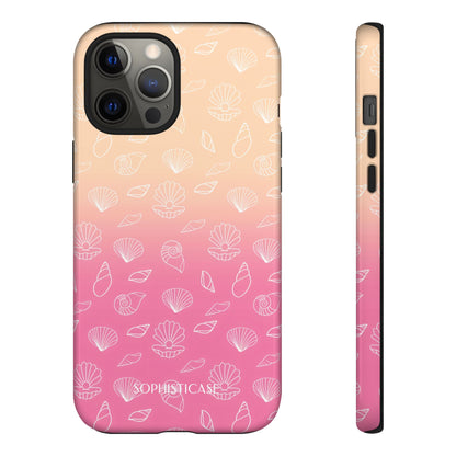 Seashell Society in Sandy Pink Sunset - iPhone Case
