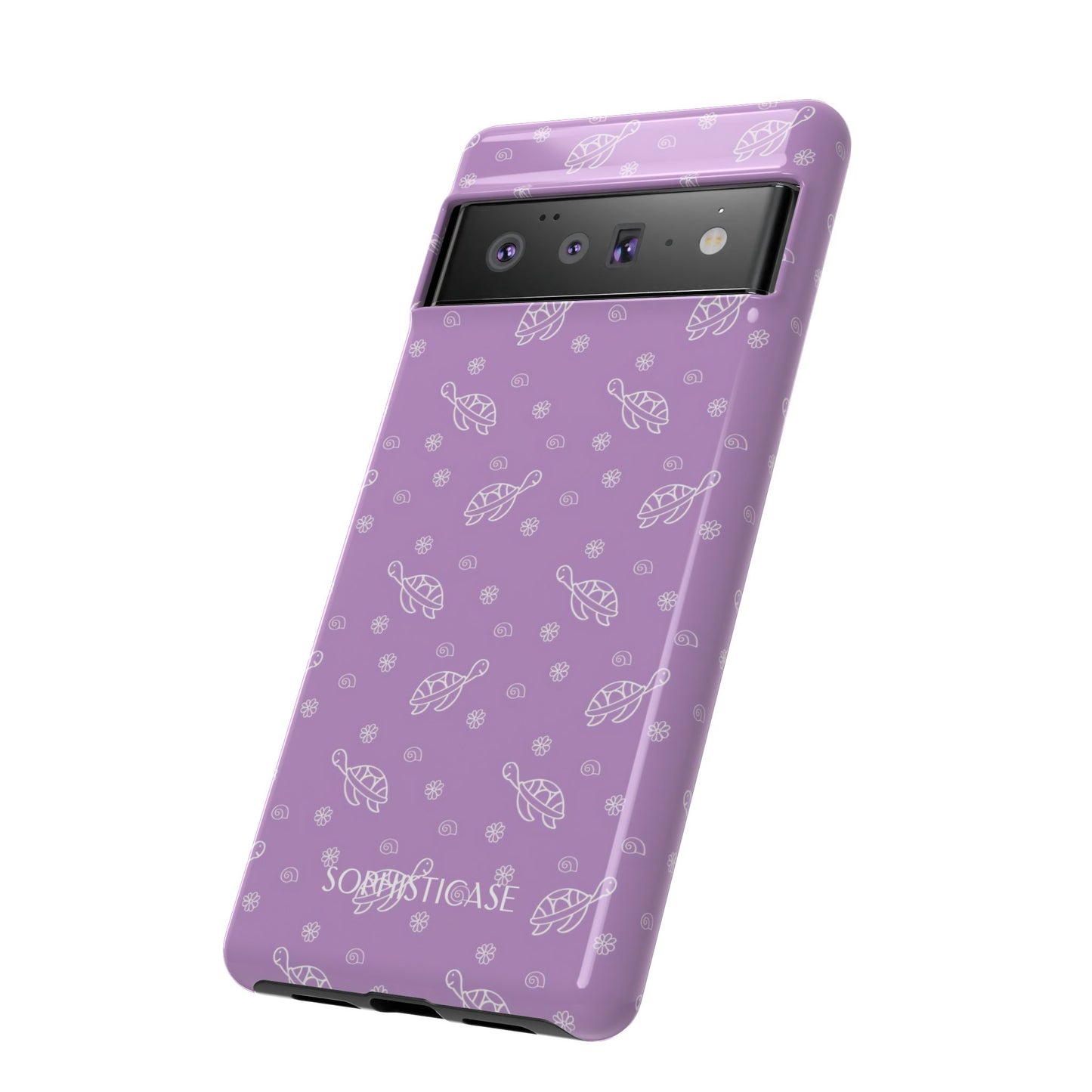 Turtle Island in Purple - Drop Proof Phone Case for Google Pixel