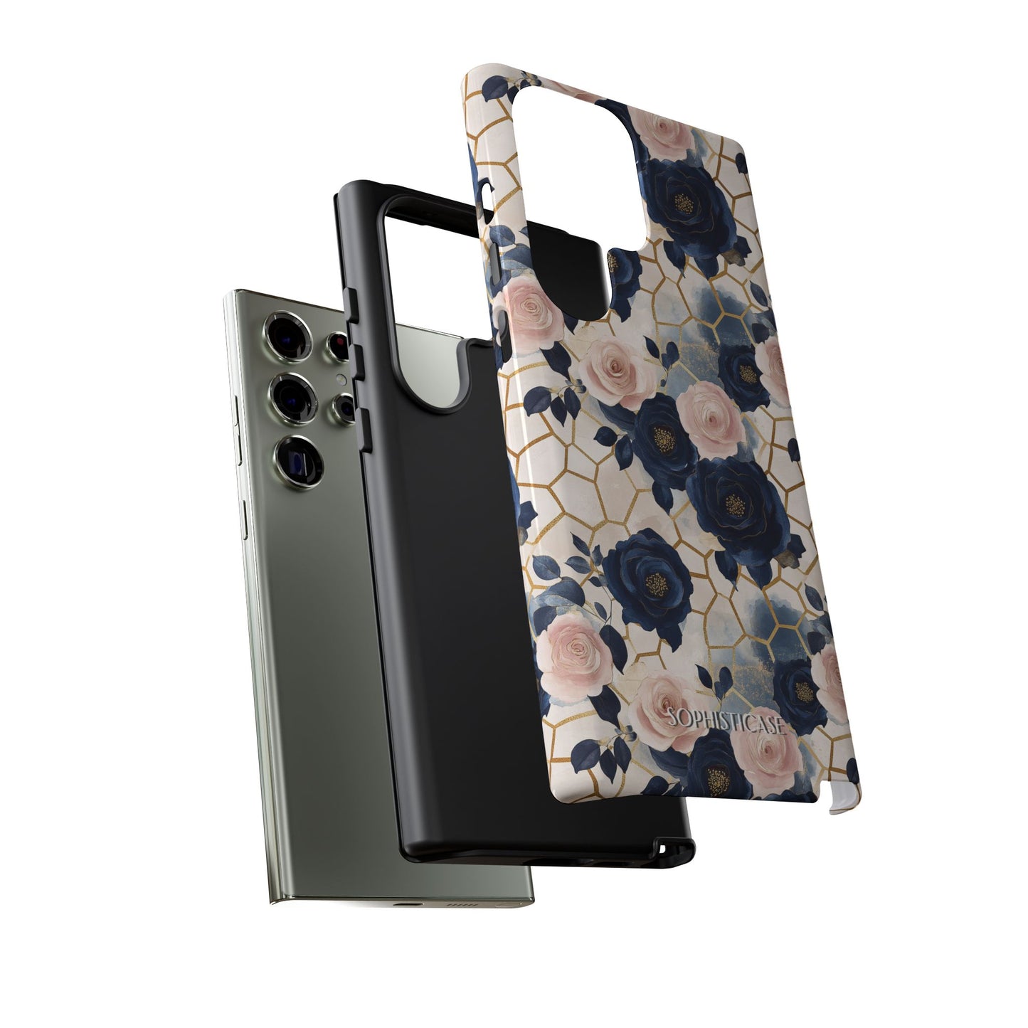 Royal Floral in Navy Hive - Tough Phone Case