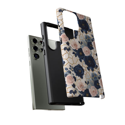 Royal Floral in Navy Hive - Tough Phone Case
