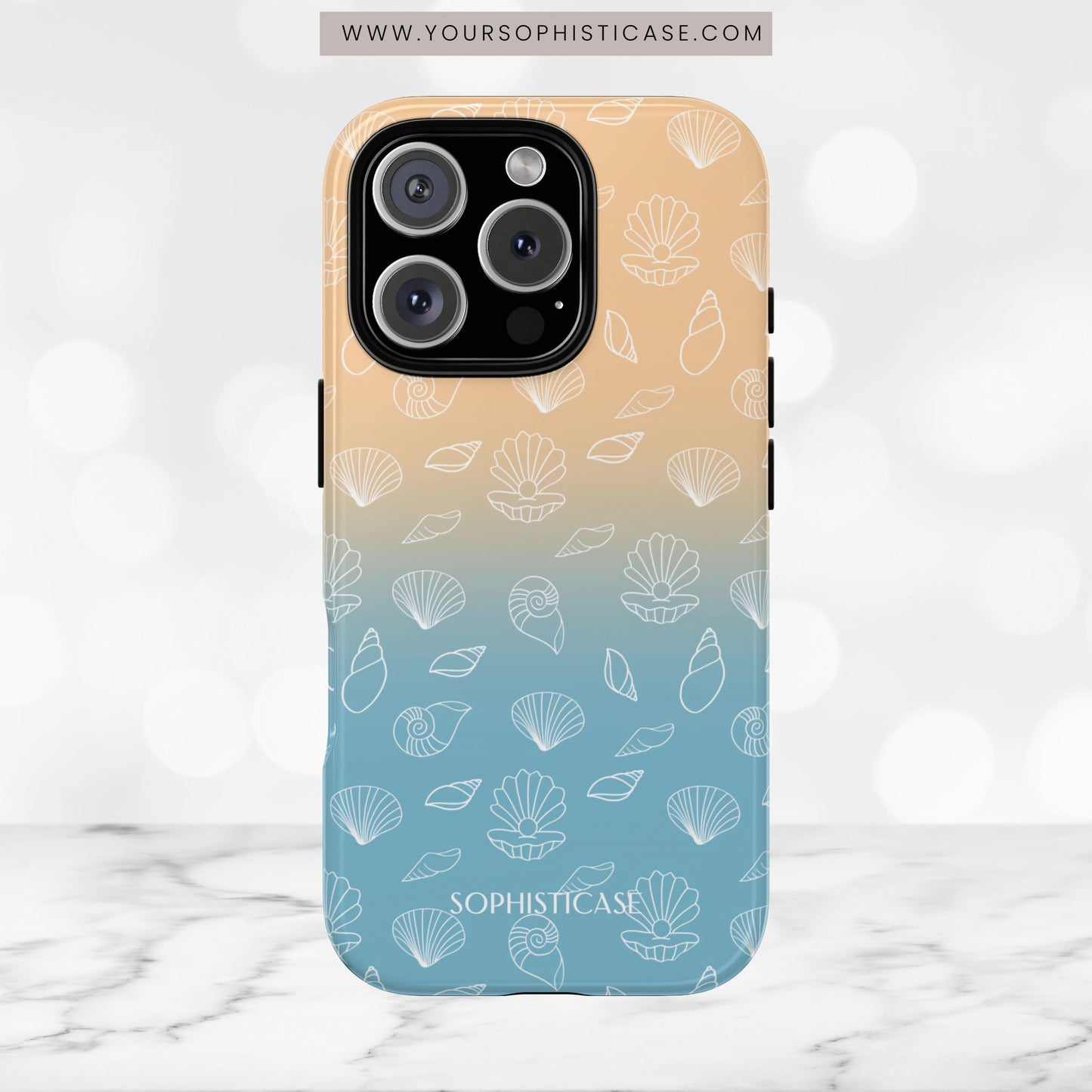 Seashell Society in Sandy Shore - iPhone Case, Samsung Galaxy Case, Google Pixel Case
