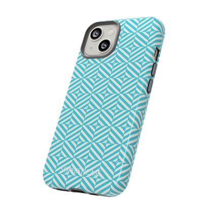 Illusions in Aqua - iPhone Case