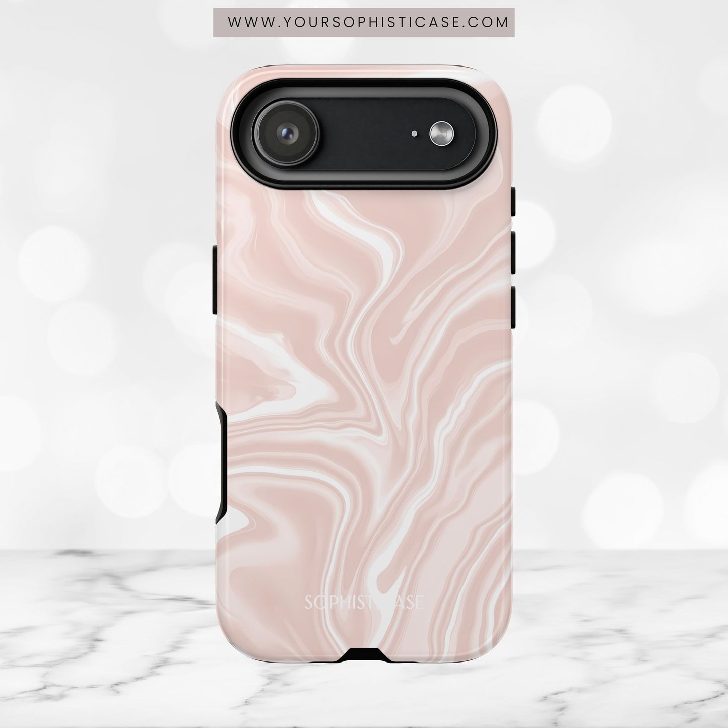 Liquid Dreams in Neutral Beige - iPhone Case