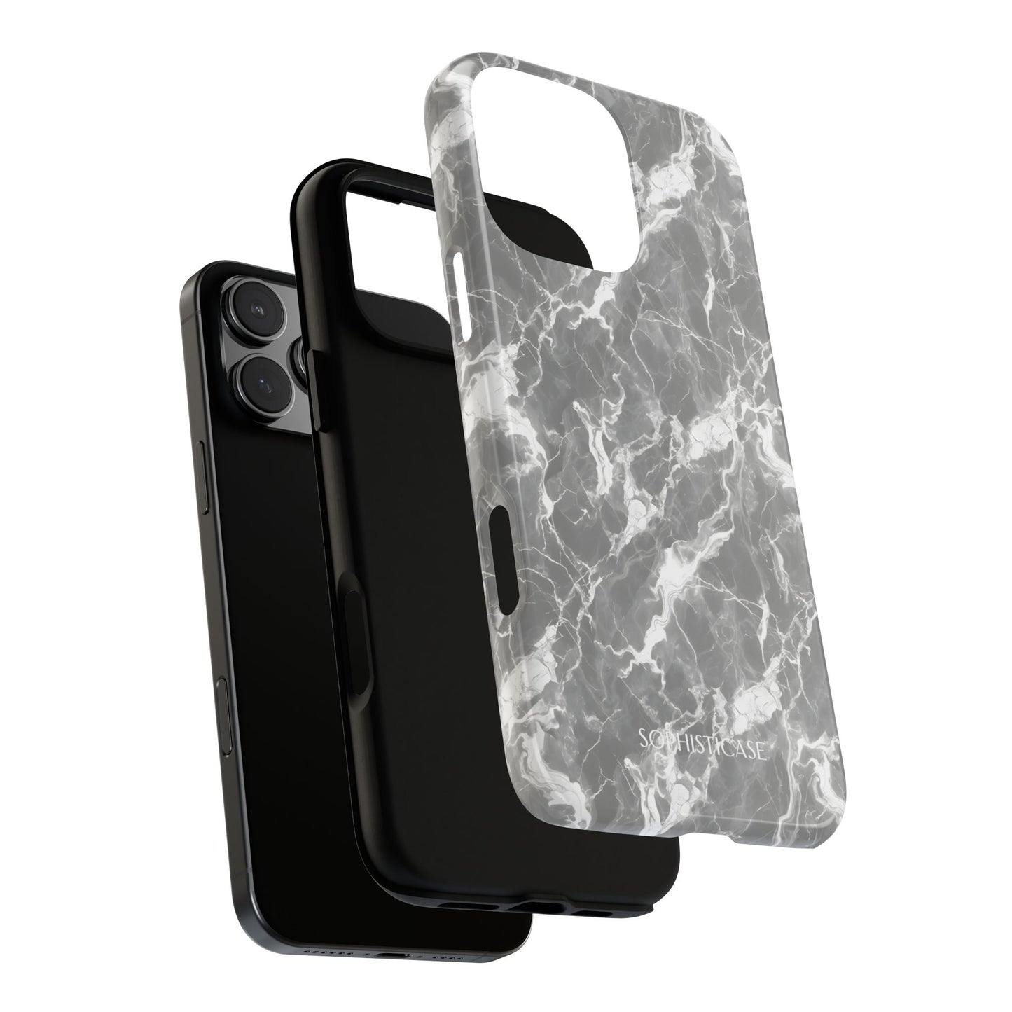 Marble Crush in Charcoal Grey - iPhone Case, Samsung Galaxy Case, Google Pixel Case