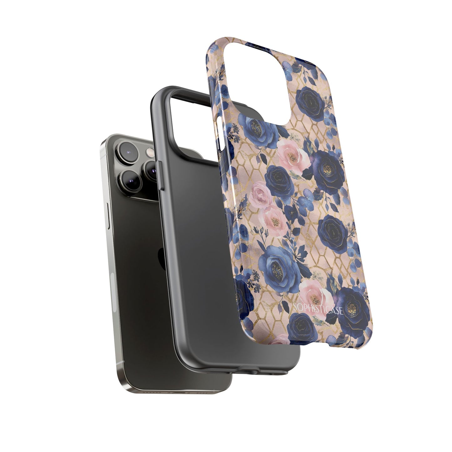 Royal Floral in Navy Blush - Tough Phone Case