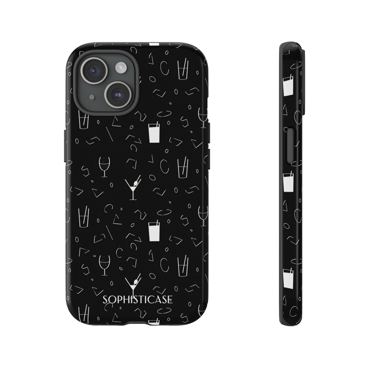 Cocktail Hour in Black - Tough Phone Case for iPhone