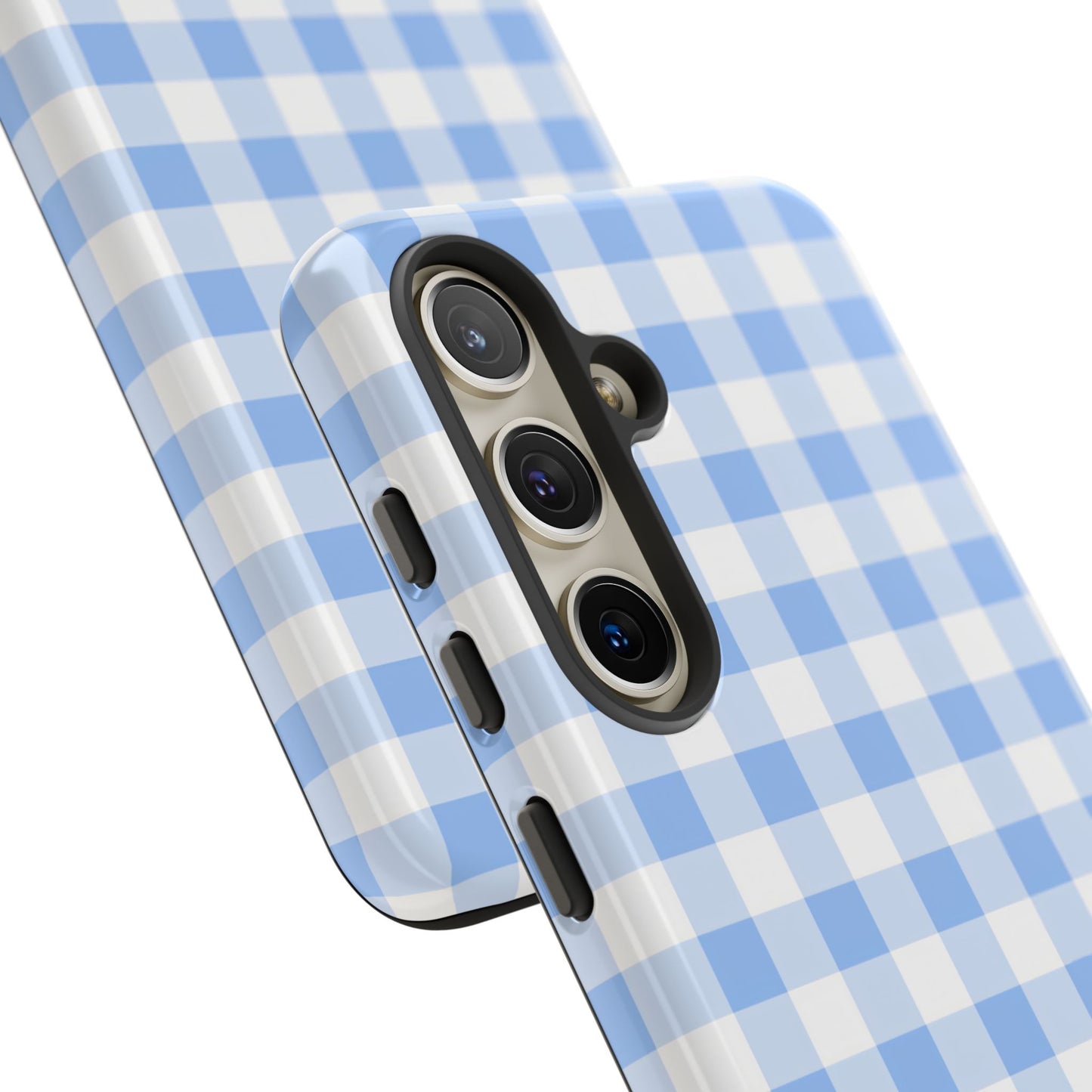 Gingham in Blue - iPhone Case, Samsung Galaxy Case, Google Pixel Case