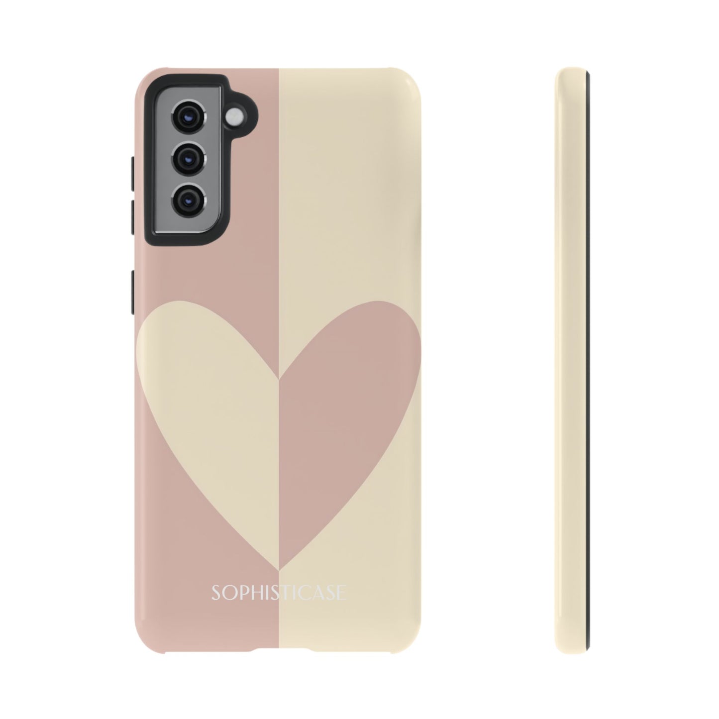 Be Mine in Brown and Beige - Drop Proof Phone Case for Samsung Galaxy