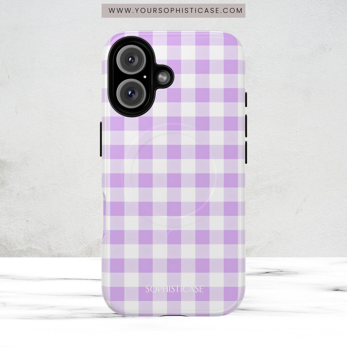 Gingham in Purple - Magsafe Case