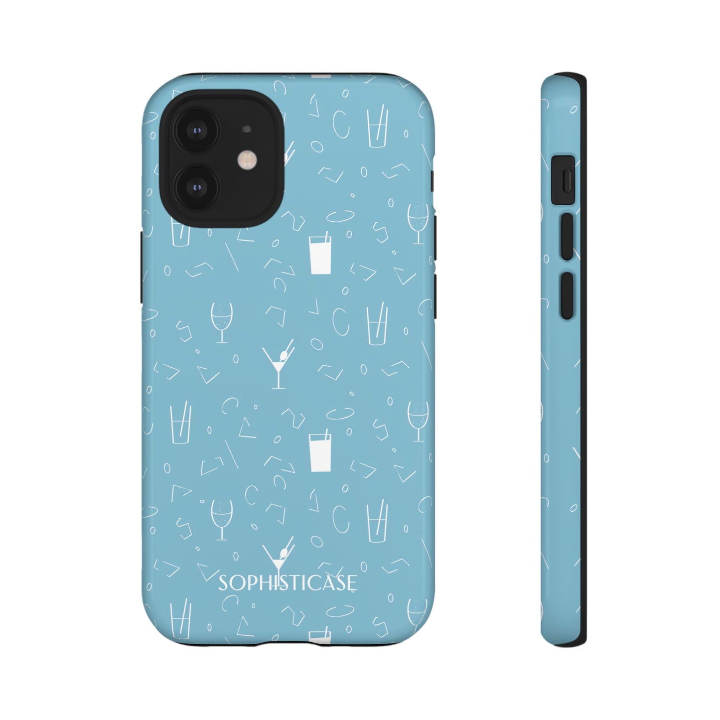 Cocktail Hour in Blue - Tough Phone Case for iPhone