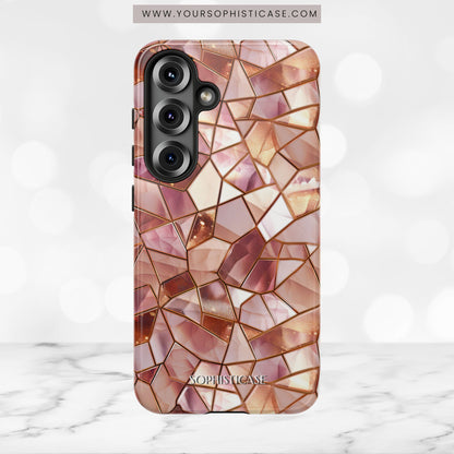 Rose' Runway in Champagne Mosaic - Tough Phone Case