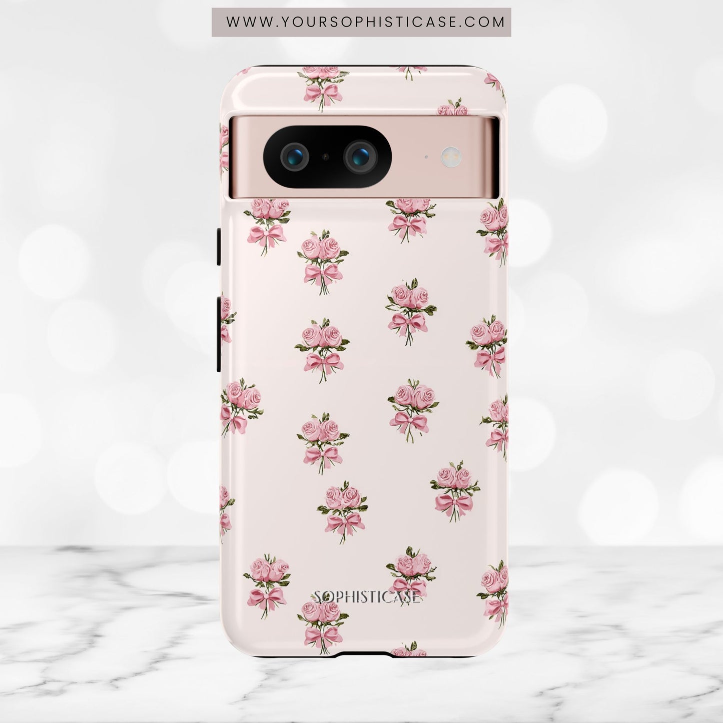 The Sweetest Thing in Coquette Rose Bouquet - iPhone Case, Samsung Galaxy Case, Google Pixel Case