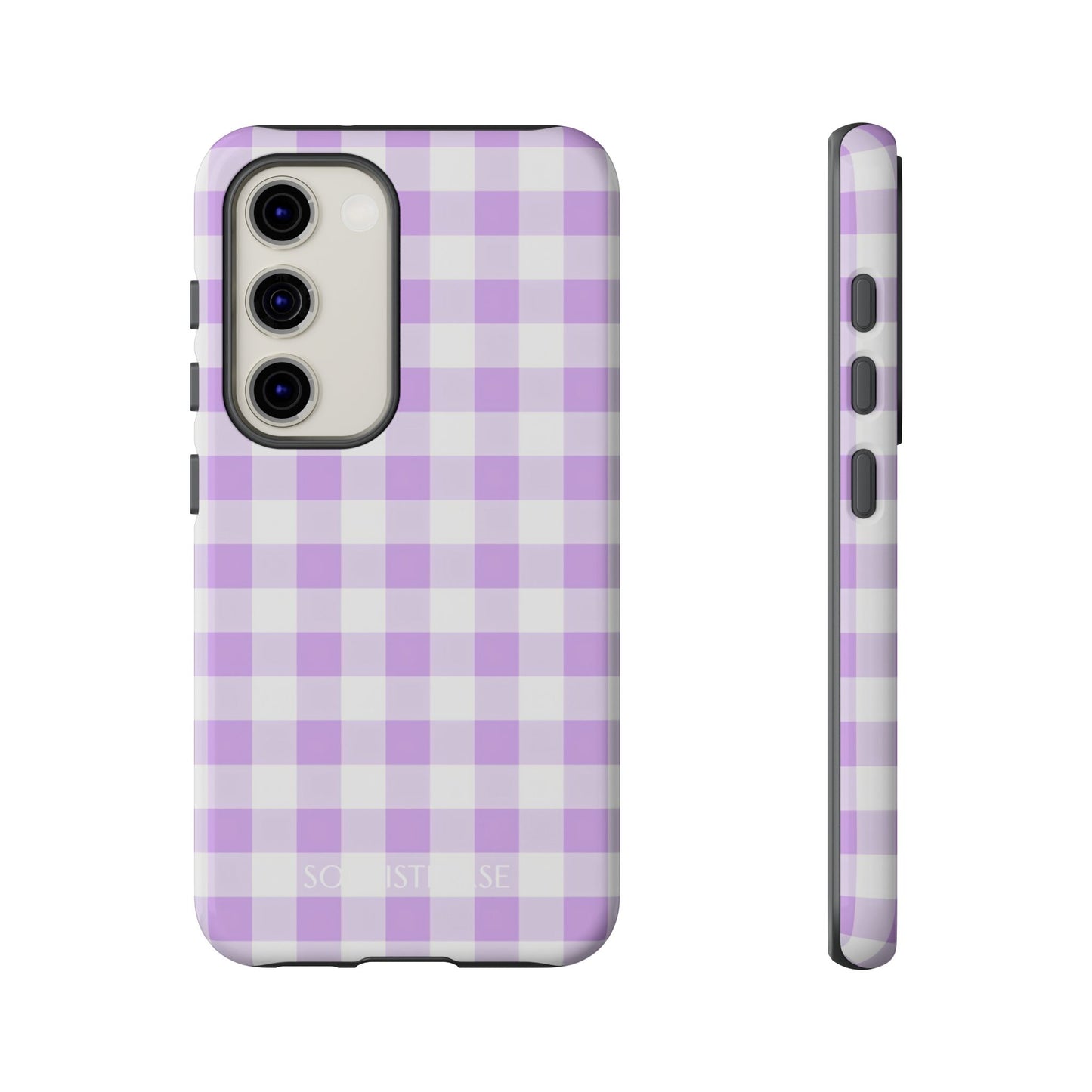 Gingham in Purple - Tough Phone Case for Samsung Galaxy