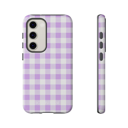 Gingham in Purple - Tough Phone Case for Samsung Galaxy