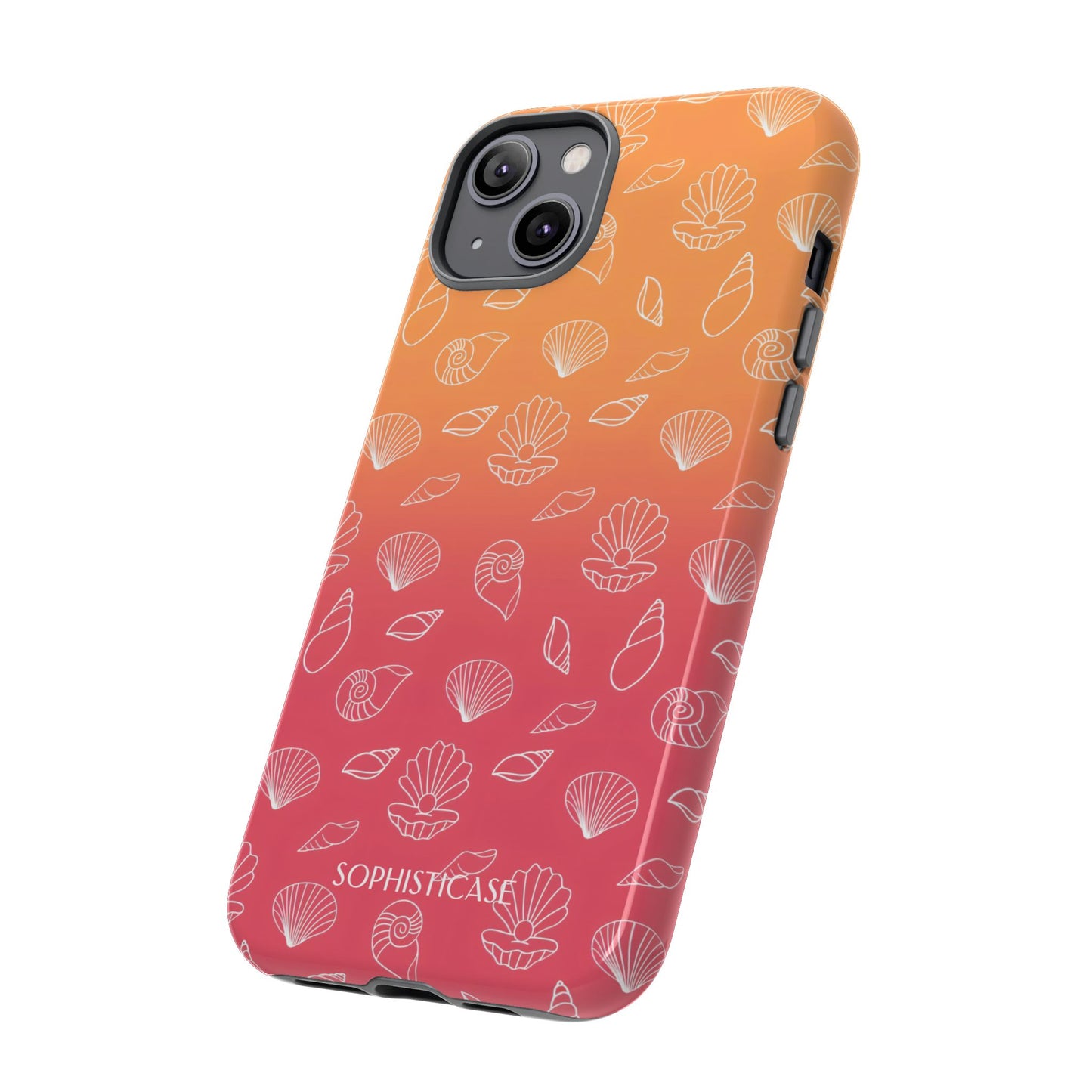 Seashell Society in Sunset Orange - iPhone Case, Samsung Galaxy Case, Google Pixel Case