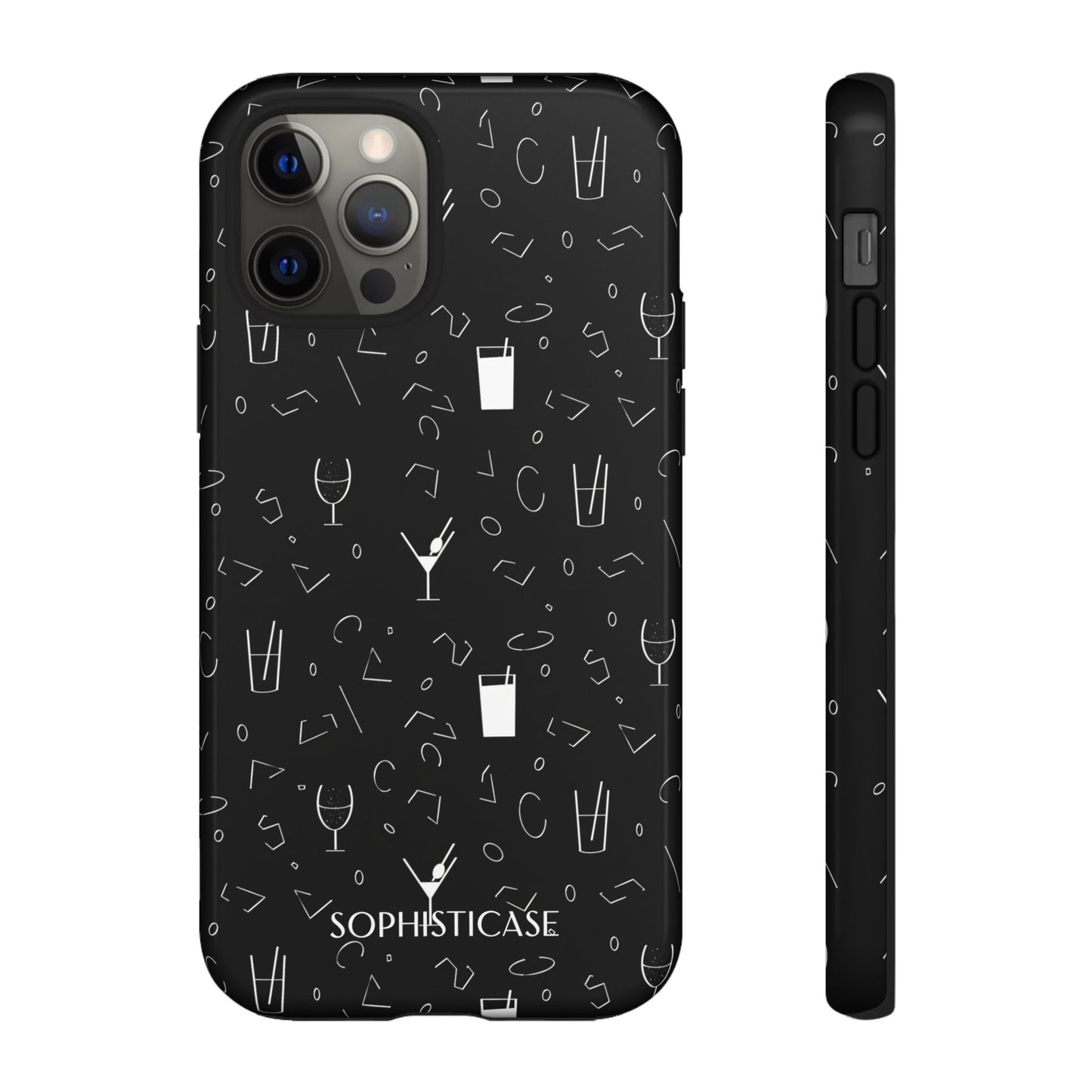 Cocktail Hour in Black - Tough Phone Case for iPhone