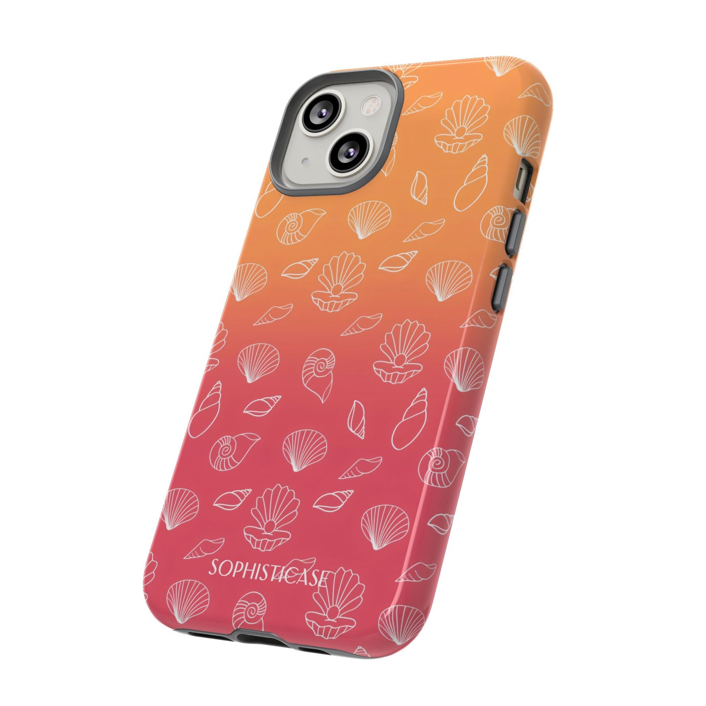Seashell Society in Sunset Orange - iPhone Case, Samsung Galaxy Case, Google Pixel Case
