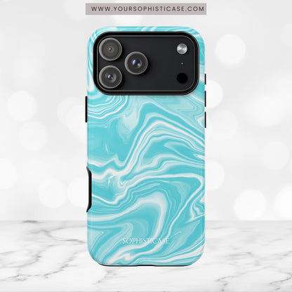 Liquid Dreams in Aqua - Tough Phone Case