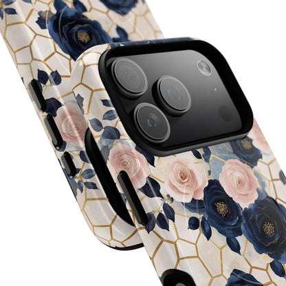 Royal Floral in Navy Hive - iPhone Magsafe Case
