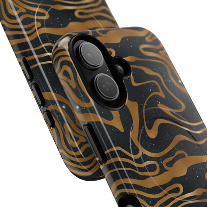 Cosmic Gold in Black - iPhone Magsafe Case