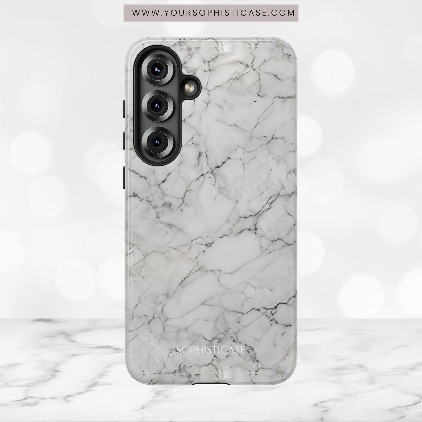 Marble Opulence in White - iPhone Case, Samsung Galaxy Case, Google Pixel Case
