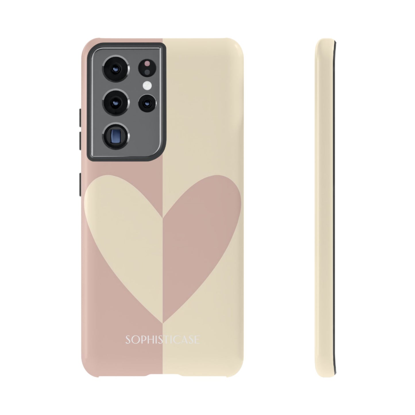 Be Mine in Brown and Beige - Drop Proof Phone Case for Samsung Galaxy