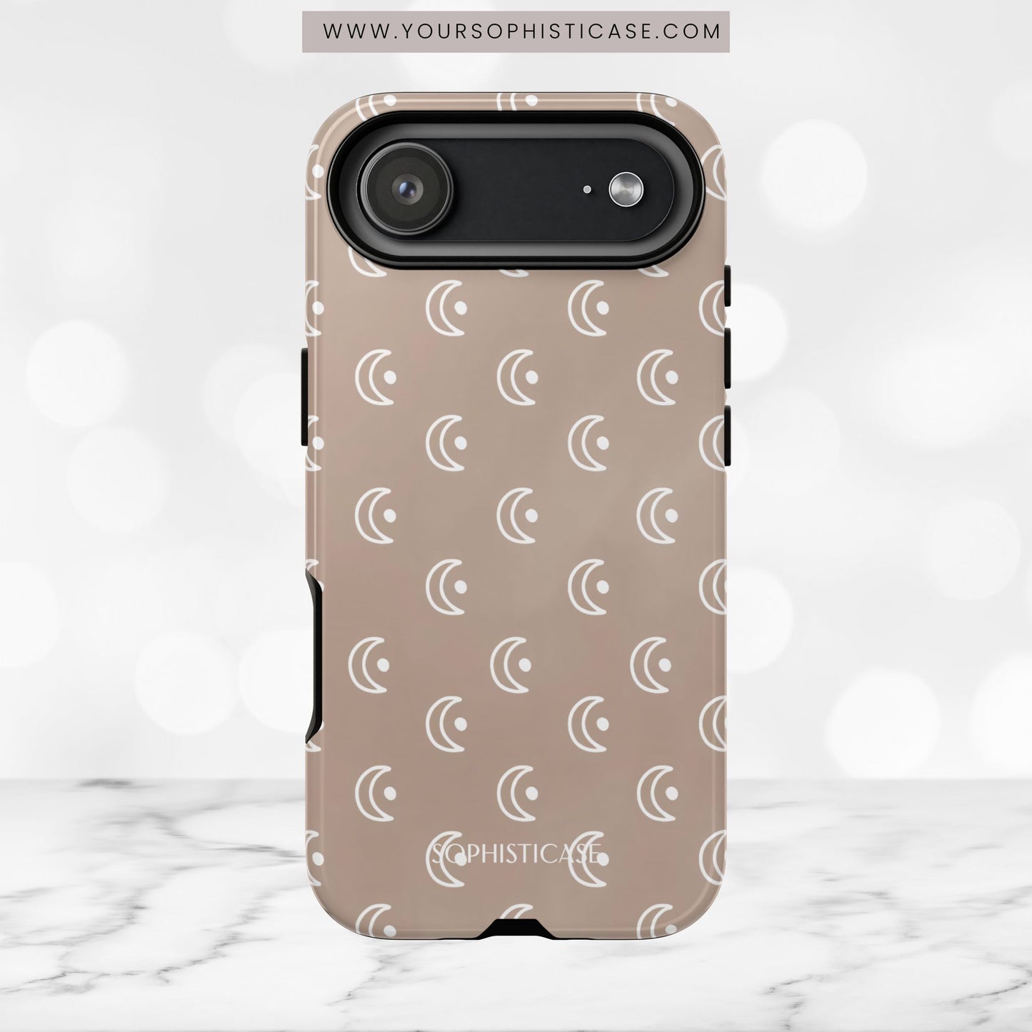 Moon Phase in Boho Brown - iPhone Case