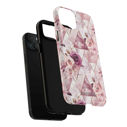 Royal Floral in Plum Chevron - iPhone Magsafe Case