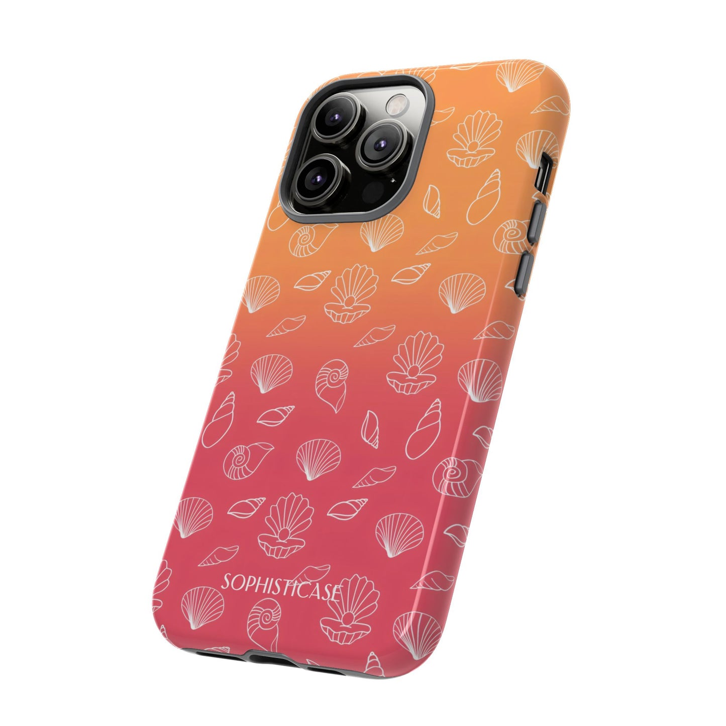 Seashell Society in Sunset Orange - iPhone Case, Samsung Galaxy Case, Google Pixel Case