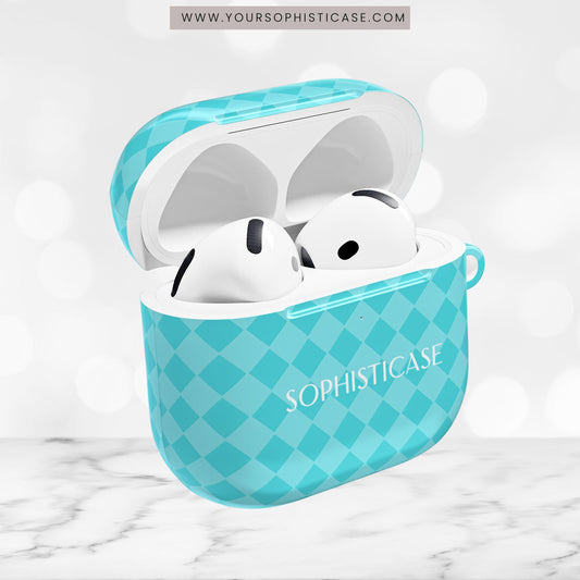 AirPod Cases - Diamond Diva in Aqua