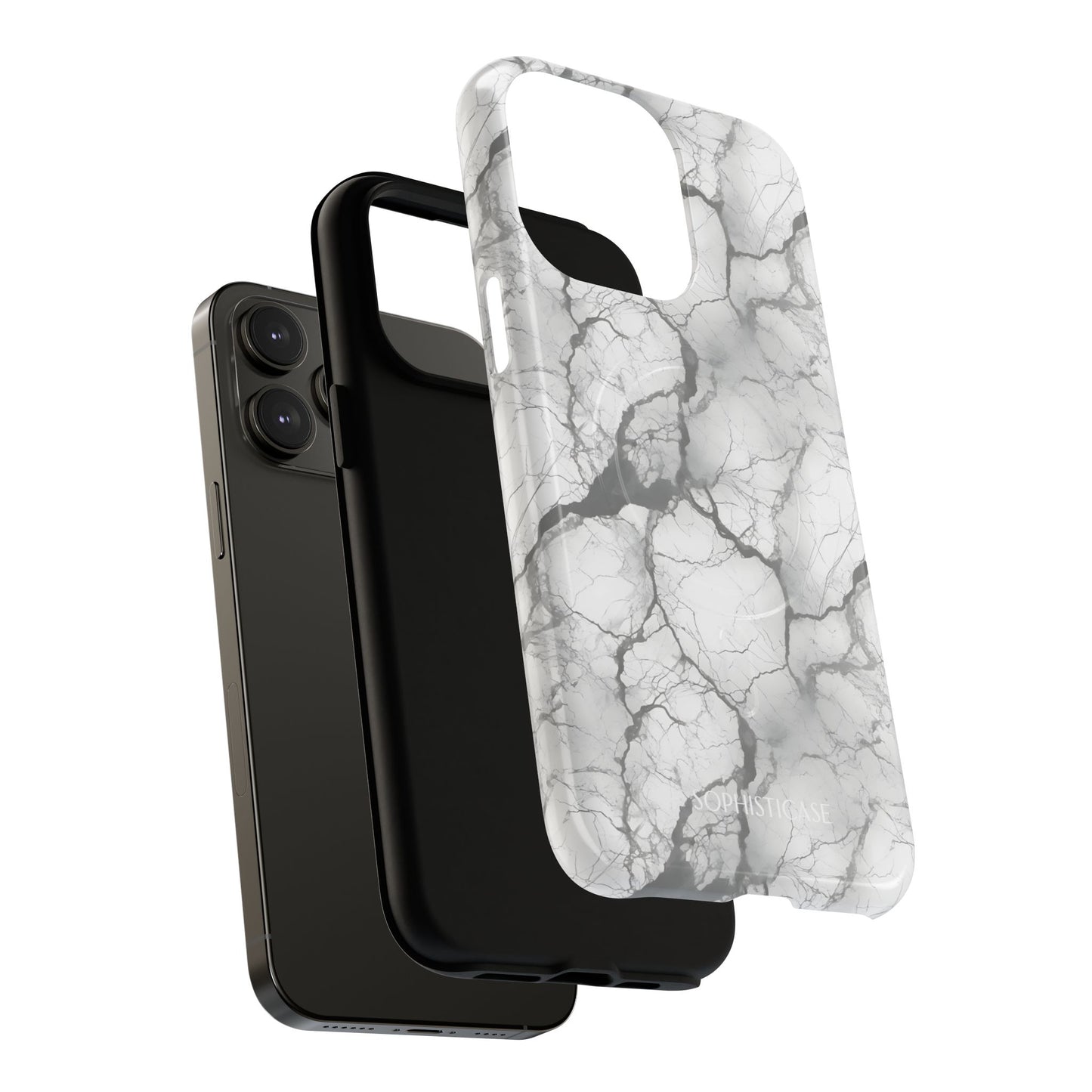 Marble Opulence in Charcoal Grey - Magsafe Case