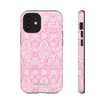 Luxe Lace in Pink - iPhone Case