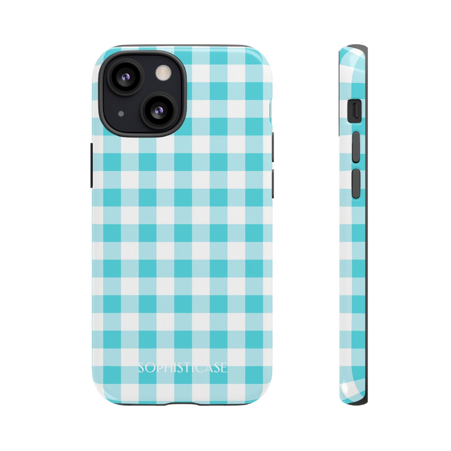 Tough Case - Gingham in Aqua