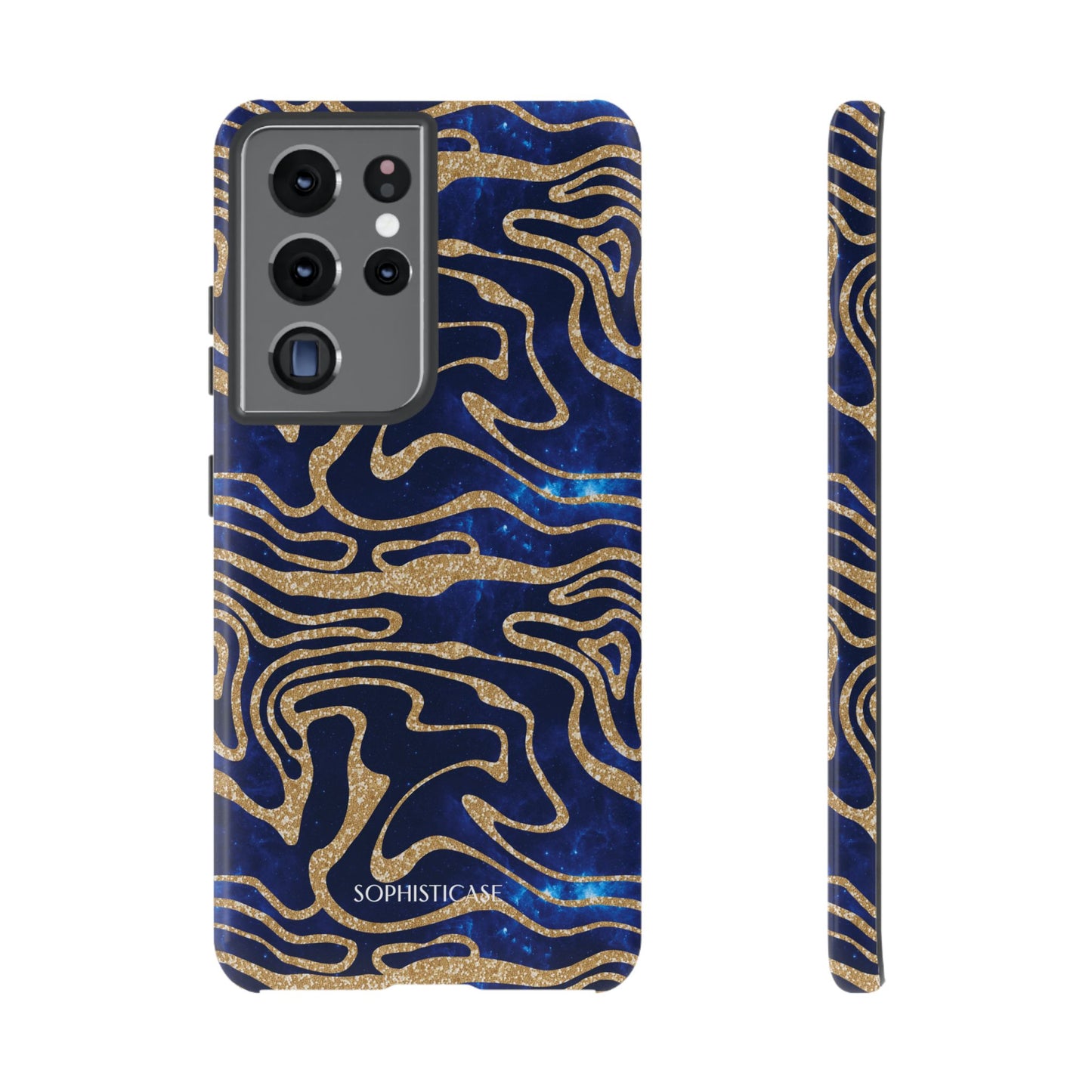 Cosmic Gold in Blue - iPhone Case, Samsung Galaxy Case, Google Pixel Case