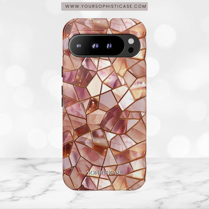 Rose' Runway in Champagne Mosaic - Tough Phone Case