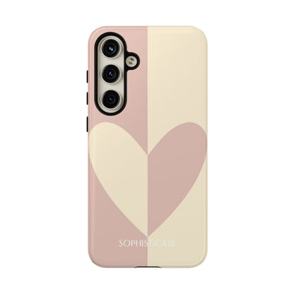 Be Mine in Brown and Beige - Drop Proof Phone Case for Samsung Galaxy