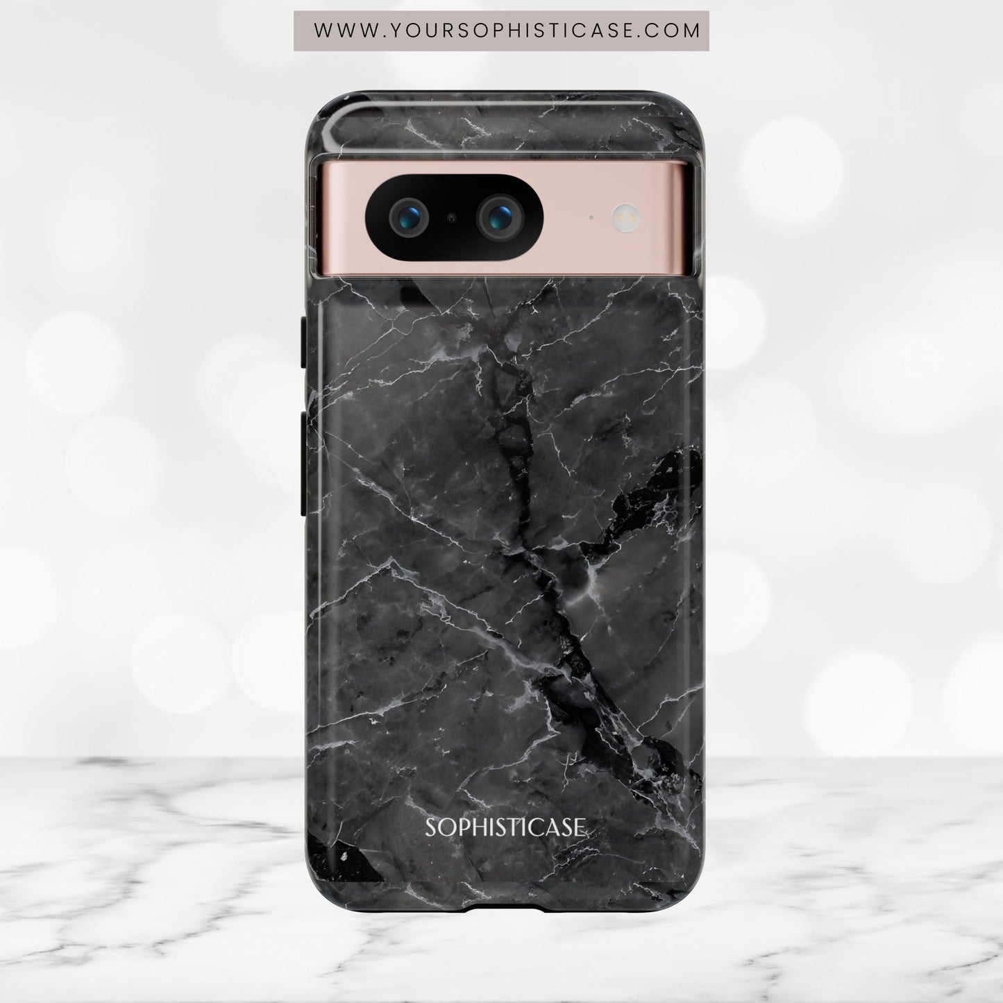 Marble Opulence in Black - iPhone Case, Samsung Galaxy Case, Google Pixel Case