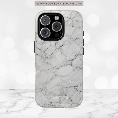 Marble Opulence in White - iPhone Case, Samsung Galaxy Case, Google Pixel Case