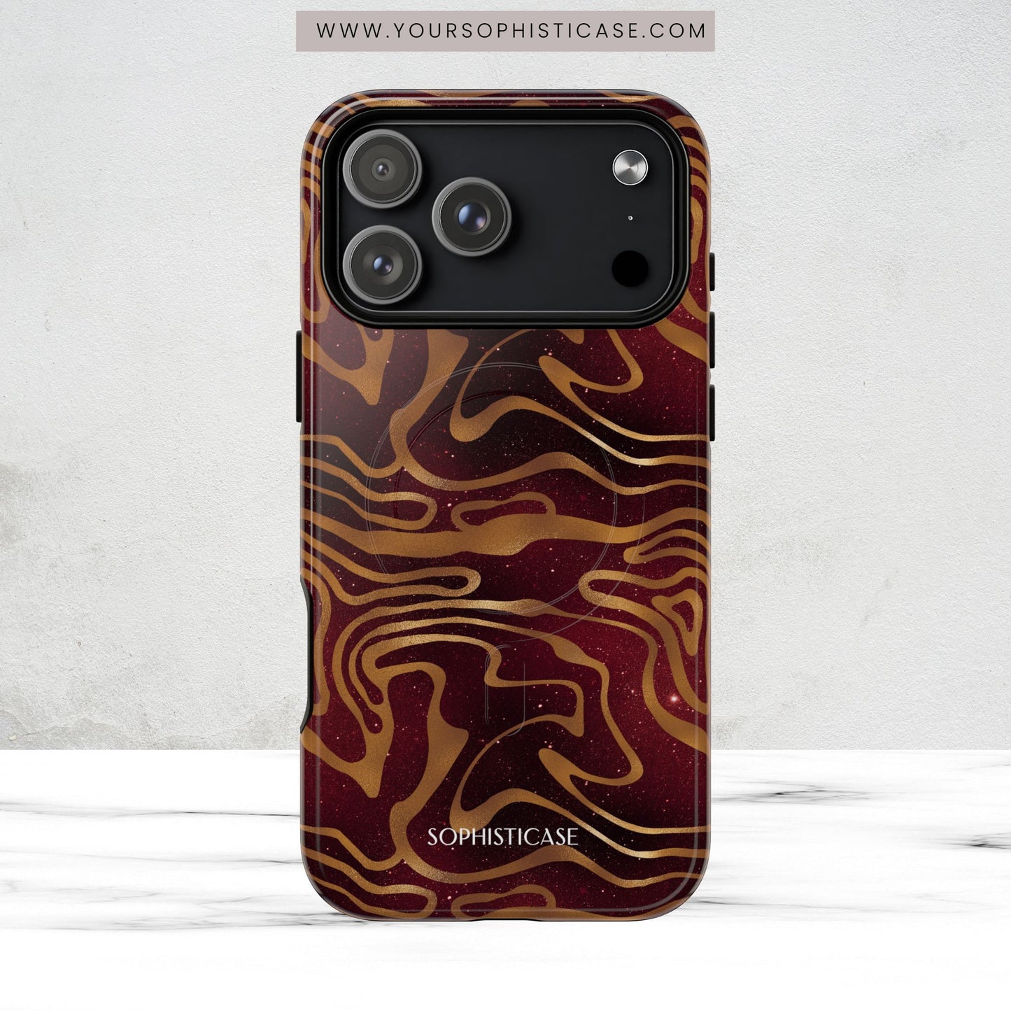 Cosmic Gold in Red - iPhone Magsafe Case