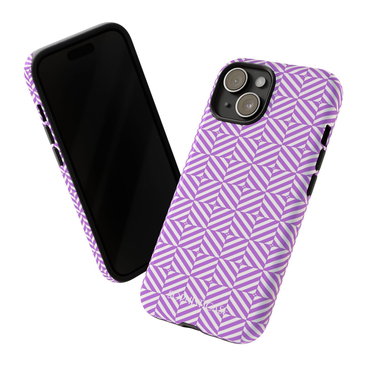 Illusions in Purple - Protective Phone Case for iPhone