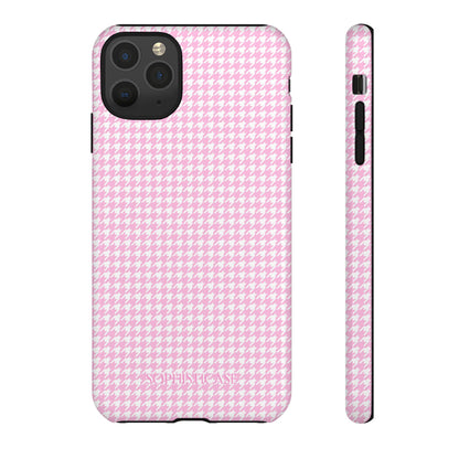 Houndstooth in Pink - Protective Phone Case for iPhone